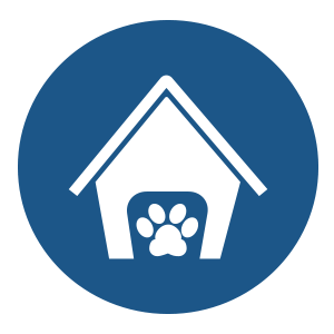 casa azul - Casas y camas para perros